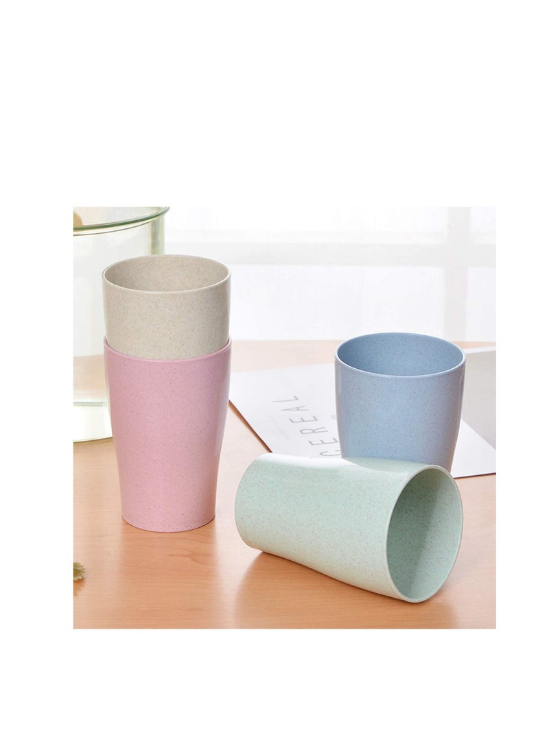 Y&D Reusable Drinking Cup Healthy Lightweight Bamboo Kids Cups Fiber Children Dishware Set Without lids Plastic Free for Everyday use  - Image 1