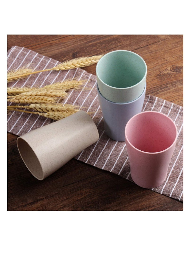Y&D Reusable Drinking Cup Healthy Lightweight Bamboo Kids Cups Fiber Children Dishware Set Without lids Plastic Free for Everyday use  - Image 5
