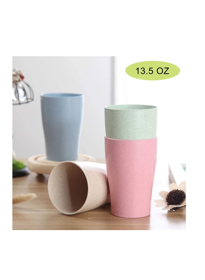 Y&D Reusable Drinking Cup Healthy Lightweight Bamboo Kids Cups Fiber Children Dishware Set Without lids Plastic Free for Everyday use  - Image 2