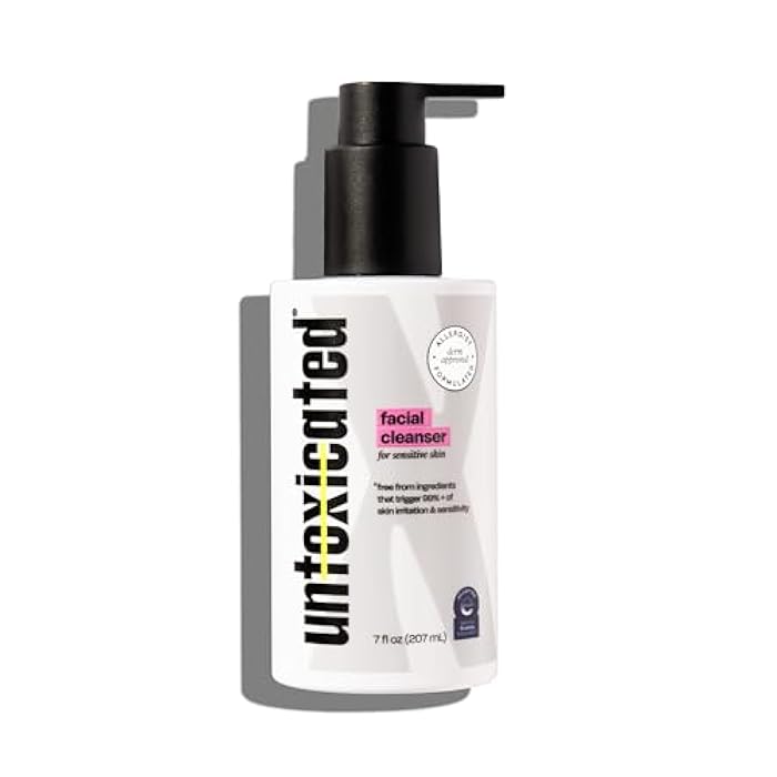Untoxicated Face Wash - Gentle & Hydrating Face Cleanser for Sensitive Skin - Ceramides, Hyaluronic Acid & Glycerin - No Common Irritants - Non-Foaming - Soap Free - Fragrance Free - 7 Ounce - Image 1