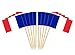 JAVD CYPS 100 Pcs France Mini Stick Cupcake Toppers French Flag Toothpicks for Cake Cocktail Food Bar Celebration Decoration - Image 1