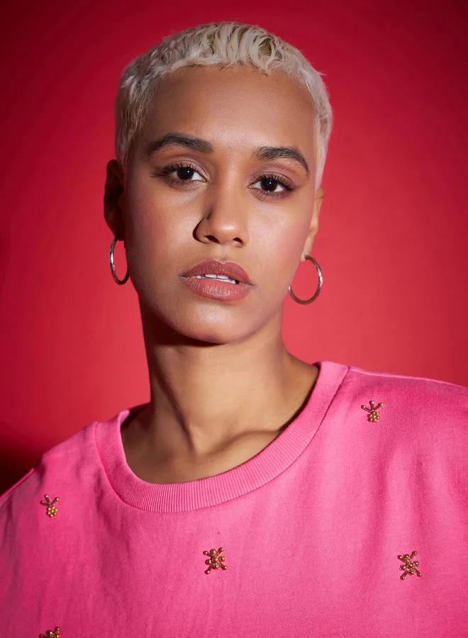 SASSAFRAS Regular Fit All Over Pearl Terry Sweatshirt by Styli