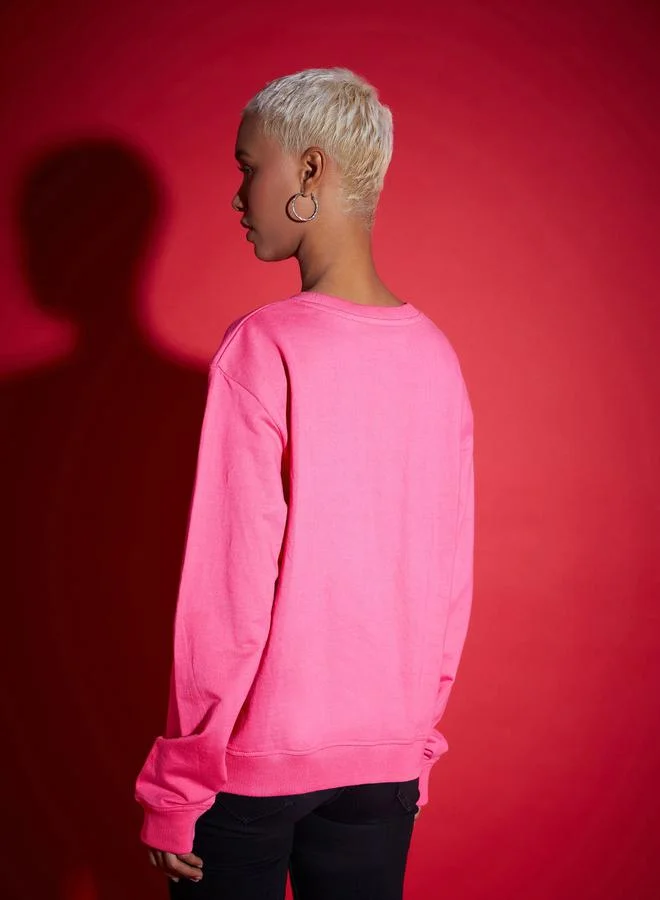 SASSAFRAS Regular Fit All Over Pearl Terry Sweatshirt by Styli
