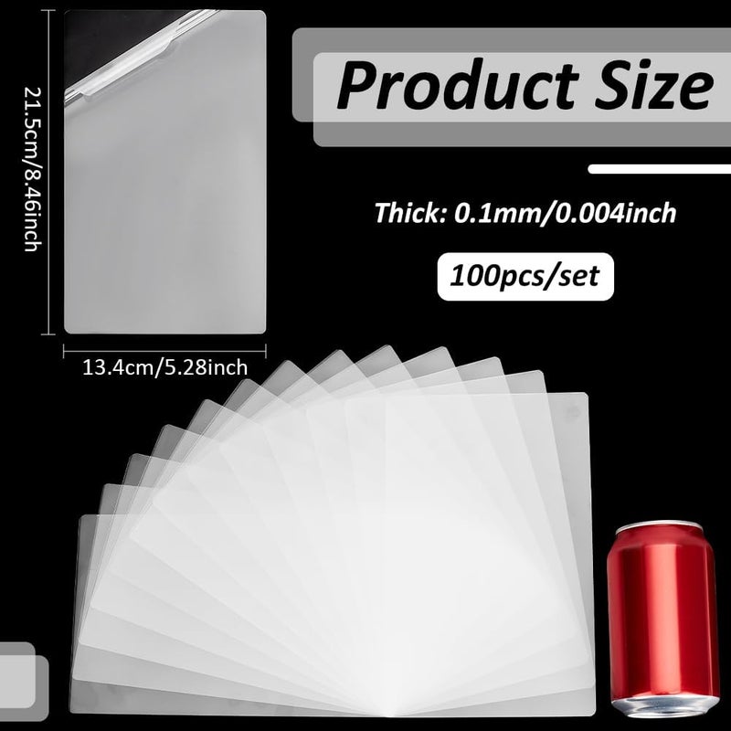 NBEADS 100Pcs Plastic Laminating Pouches, Thermal Laminating Sheets Photo Protecting Sheets for Photos and Notes, 8.46x5.28x0.004 inch - Image 2