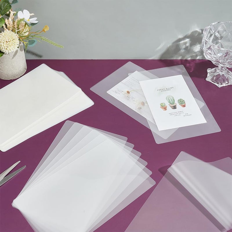 NBEADS 100Pcs Plastic Laminating Pouches, Thermal Laminating Sheets Photo Protecting Sheets for Photos and Notes, 8.46x5.28x0.004 inch - Image 4