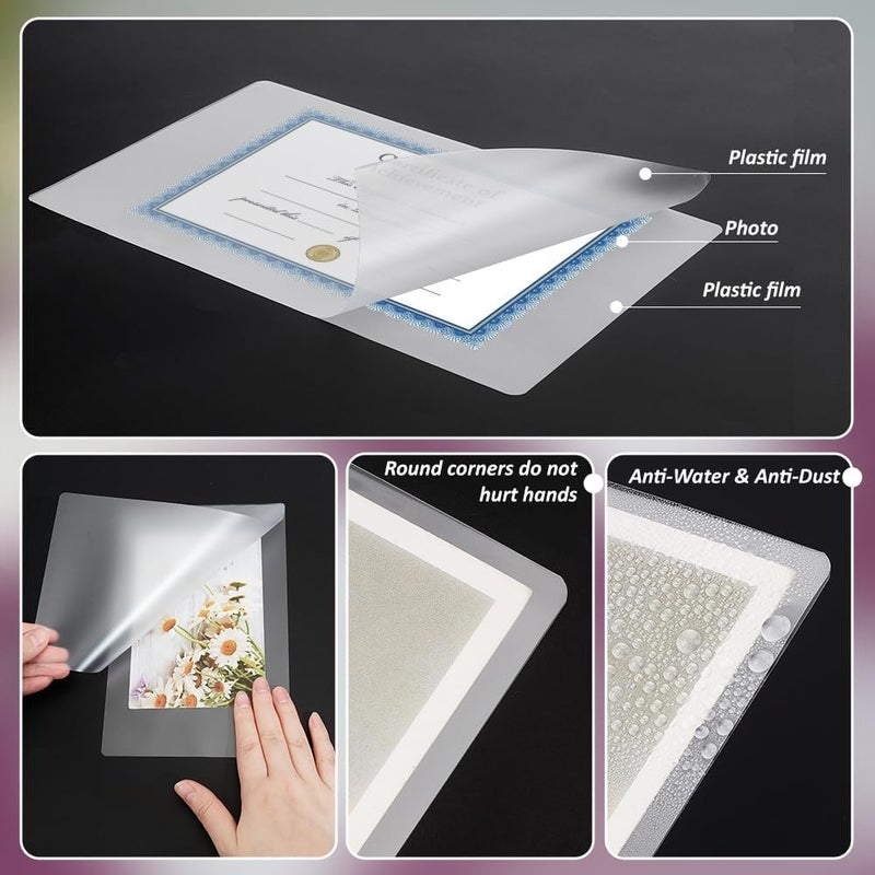NBEADS 100Pcs Plastic Laminating Pouches, Thermal Laminating Sheets Photo Protecting Sheets for Photos and Notes, 8.46x5.28x0.004 inch - Image 3