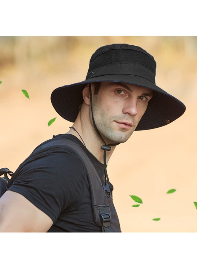 قبعة شمسية قابلة للتنفس ومقاومة للأشعة فوق البنفسجية للرجال والنساء، مناسبة للتخييم والصيد في الهواء الطلق - Image 3
