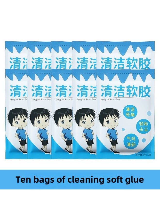Generic - Keyboard Cleaning Mud Cleaning God Q Cleaning Soft Glue Soft Mud Computer Notebook Mechanical Wash Dust Sticky Glue Wipe Sticky-Color:Cleaning Mud 10 Bags (900g) - Image 1