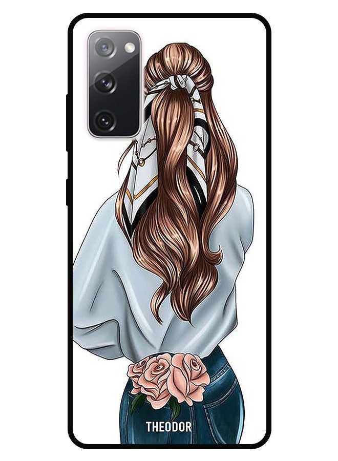 Theodor Protective Case Cover For Samsung Galaxy S20 FE  Pink Rose Girl - Image 1