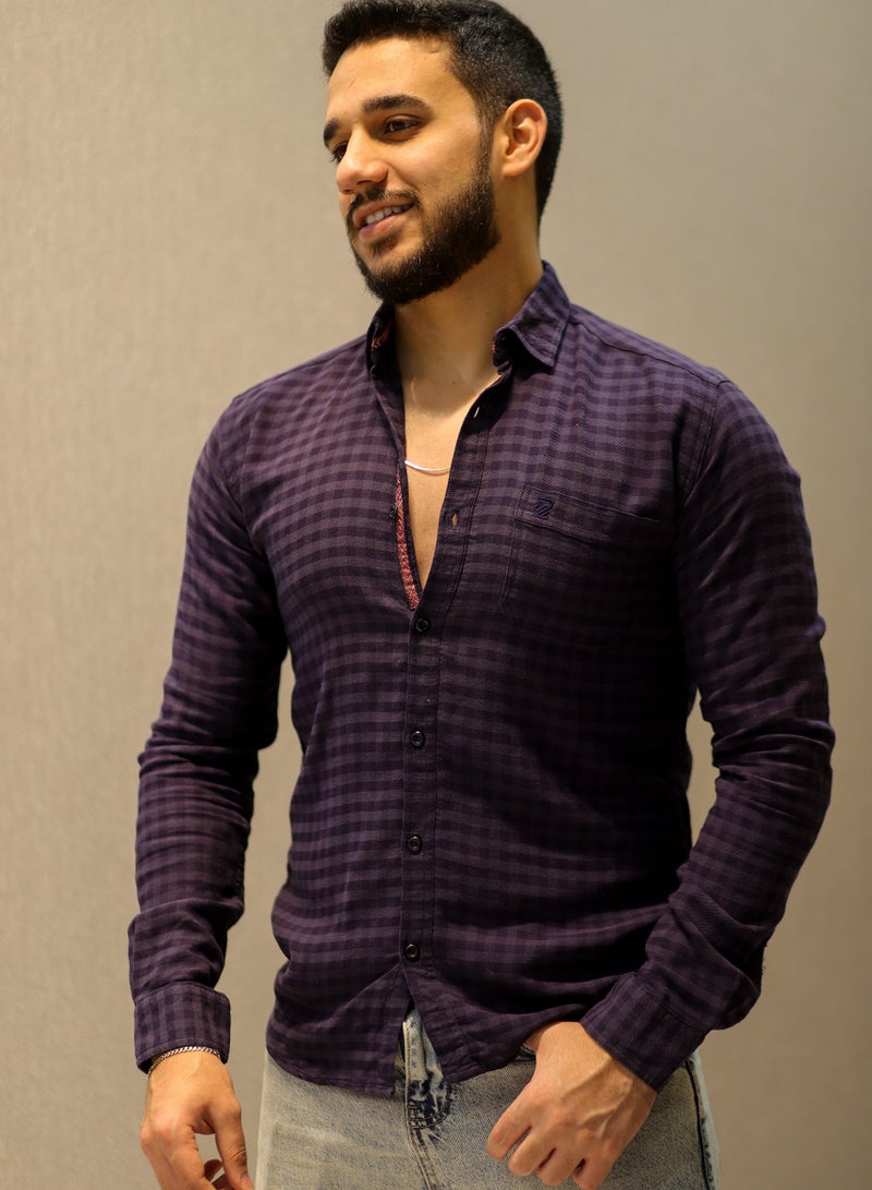 Levantino Patterned Men's Slim Fit Casual Shirt  - Image 1