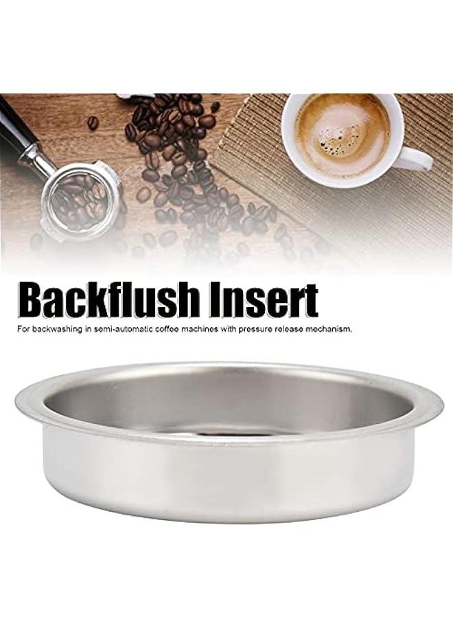 Generic - Metal Backflush Insert 58mm, Blind Filter for coffee Coffee Machine Maker Back Flush Insert Basket, coffee washing Disc for Gaggia Classic and other coffee hines for Delongh EC680 EC685 - Image 1