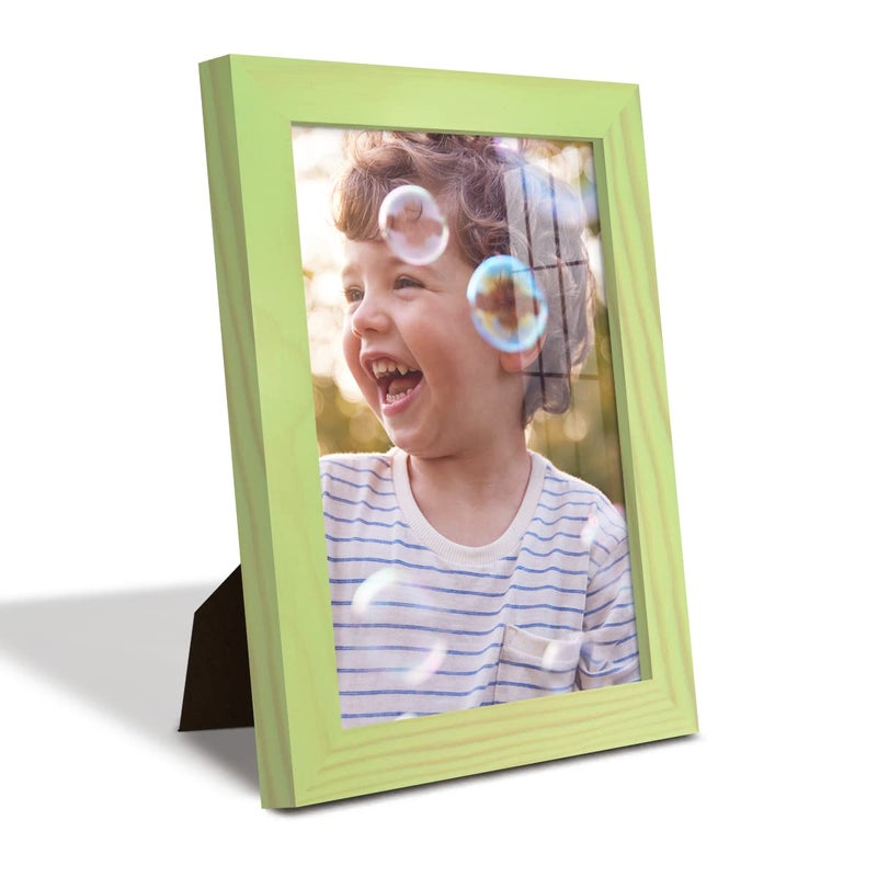 Renditions Gallery Renditions 6x8 inch Solid Wood Picture Frame  High Definition Glass and High-end Modern Style Cream Colored for Wall and Tabletop Photo Display  Mint Wood Grain Frame - Image 4
