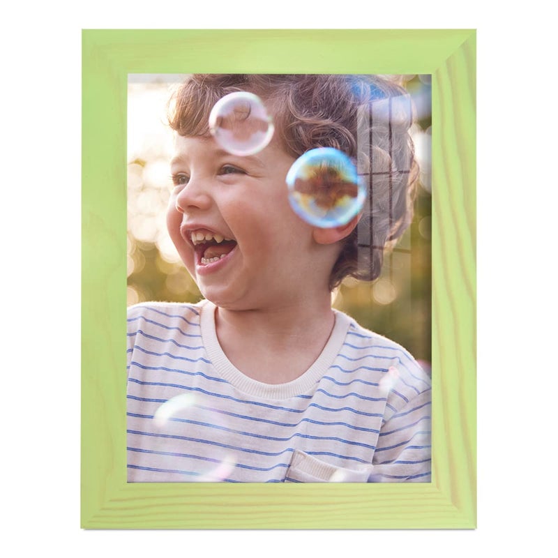 Renditions Gallery Renditions 6x8 inch Solid Wood Picture Frame  High Definition Glass and High-end Modern Style Cream Colored for Wall and Tabletop Photo Display  Mint Wood Grain Frame - Image 1