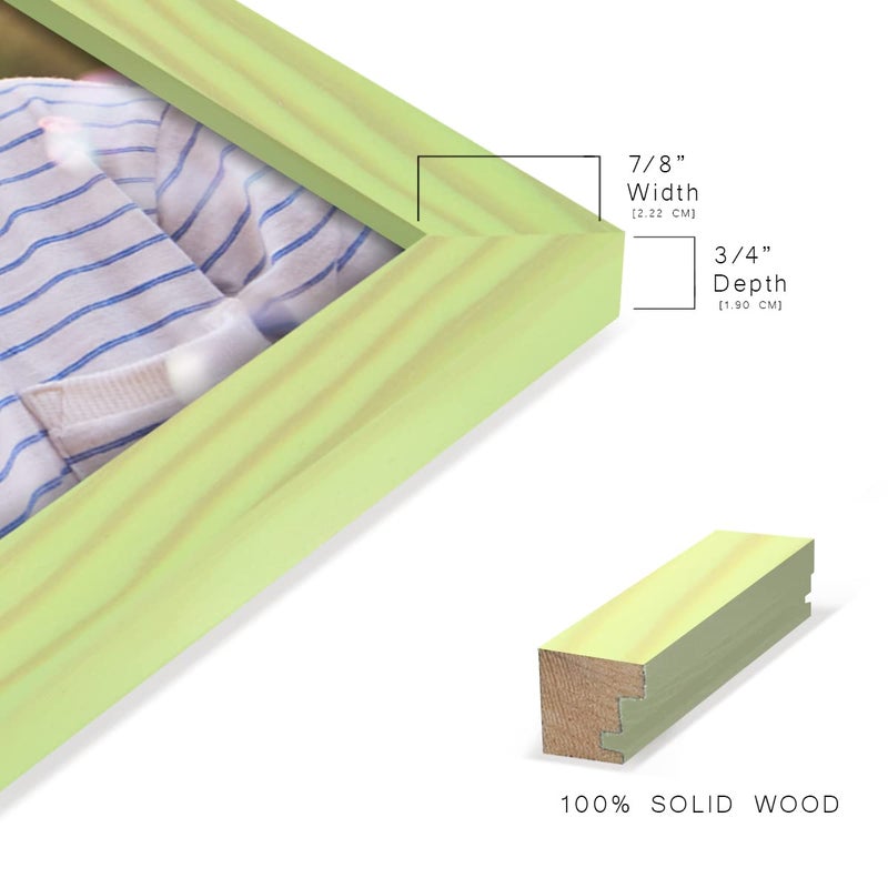 Renditions Gallery Renditions 6x8 inch Solid Wood Picture Frame  High Definition Glass and High-end Modern Style Cream Colored for Wall and Tabletop Photo Display  Mint Wood Grain Frame - Image 5