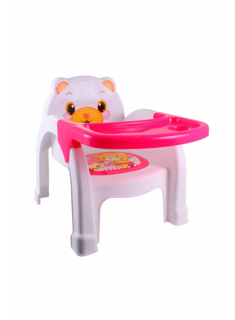 BAYBEE Children's high chair - shaped like a teddy bear - foldable into multiple positions - Image 1