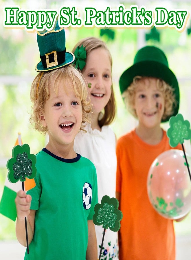 Hedeey 3 Pieces St. Patrick's Day Tiered Tray Decor, St. Patrick's Table Decor Shamrock Wooden Set, Irish-Themed Shamrock Decor, Green Lucky Shamrocks for Home Decor (Dark Green) - Image 5