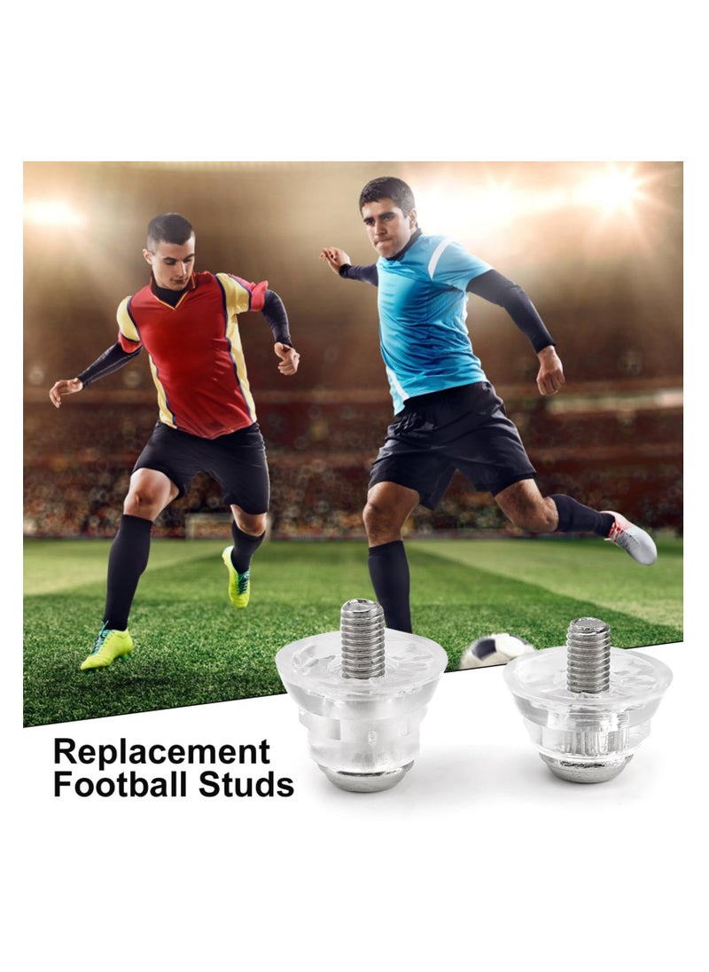 SYOSI - 12 Pcs Football Boots Studs Replacement, 2 Sizes Transparent Replacement Soft Ground Studs Thumb Studs, Rubber Studs Football Studs Plastic Nylon Rugby Studs, Replacement for Men Boy Kids Adults Shoes - Image 1