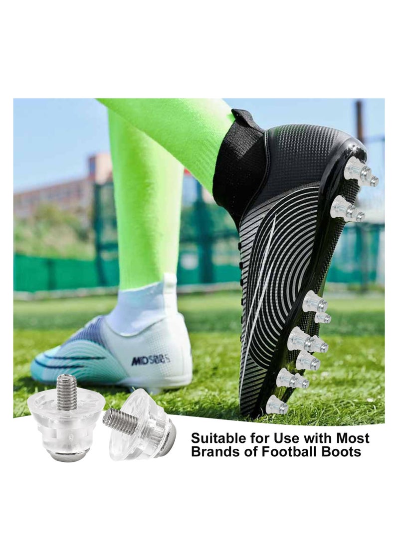 SYOSI - 12 Pcs Football Boots Studs Replacement, 2 Sizes Transparent Replacement Soft Ground Studs Thumb Studs, Rubber Studs Football Studs Plastic Nylon Rugby Studs, Replacement for Men Boy Kids Adults Shoes - Image 1
