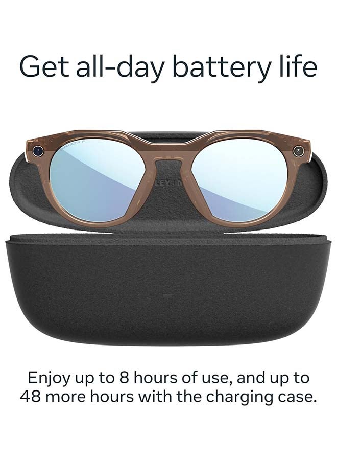 Meta 154 mAh Renewed - Oakley HSTN Limited Edition Ai Glasses (F Brown Smoke/ L Prizm Deep Water Polarized) S51 Brown Smoke - Image 3