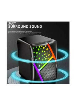 جي ديل مكبرات صوت سطح المكتب S-527 Rainbow بقوة 6 وات - 2.0 قناة ستيريو - تعمل بالطاقة عبر USB + كابل 3.5 مم  - Image 3
