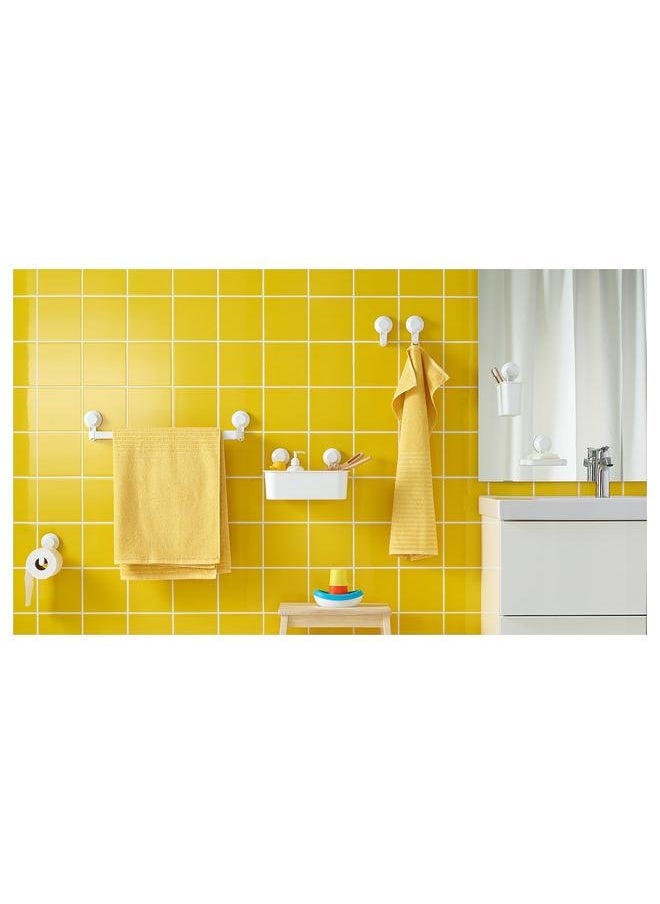 Soap dish with suction cup, white