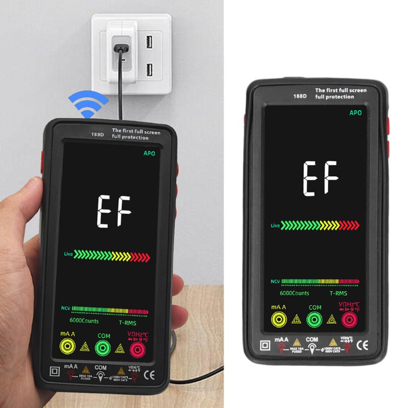 Digital Multimeter with Temperature Display Auto Range Easy Read 750V AC - Image 3