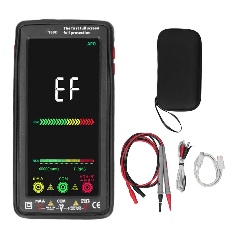 Digital Multimeter with Temperature Display Auto Range Easy Read 750V AC - Image 2