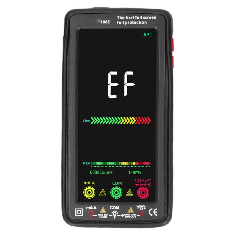 Digital Multimeter with Temperature Display Auto Range Easy Read 750V AC - Image 5