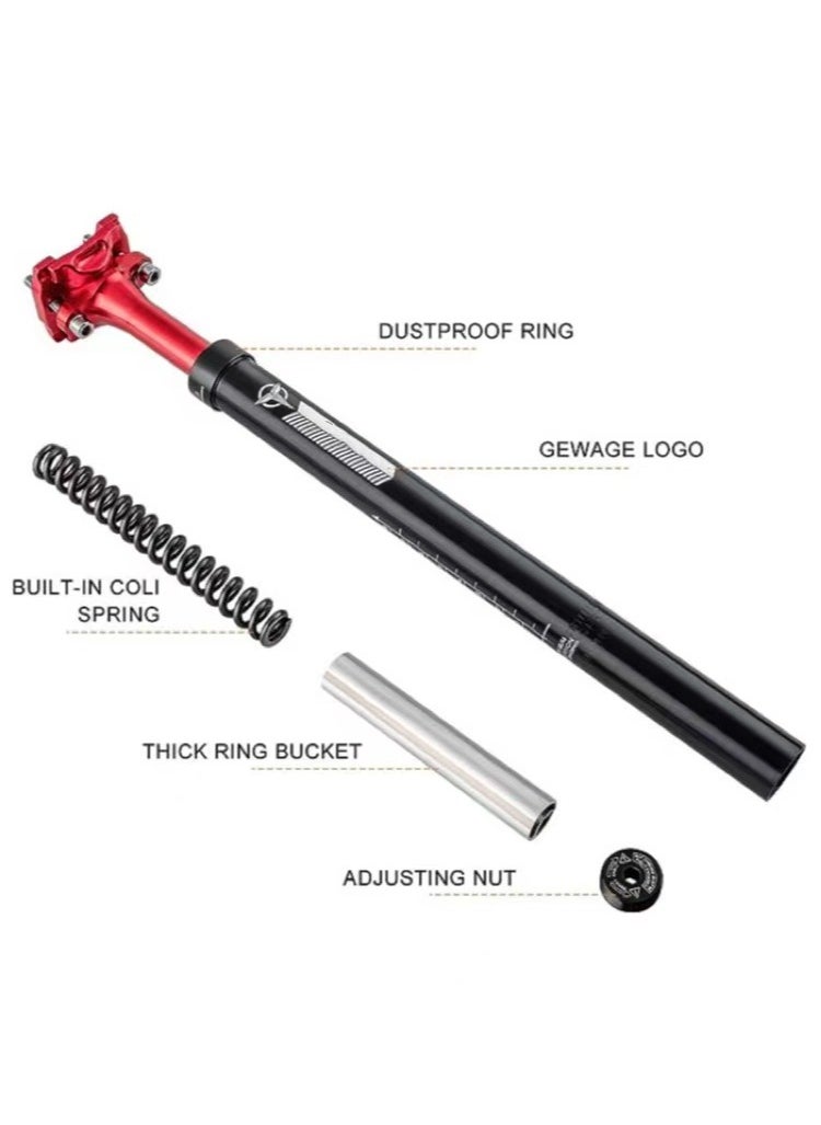 Goolsky - Suspension Seatpost for Bicycles 27.2/30.9/31.6 X 400mm Shock Absorbing Bike Seatposts Lightweight Aluminum Alloy Seat Post for Mountain Road Bike BMX eBike - Image 1
