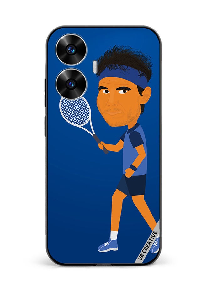VR CREATIVE Protective Case Cover For Realme C55 Tennis Player Male Character Design Multicolour - Image 1