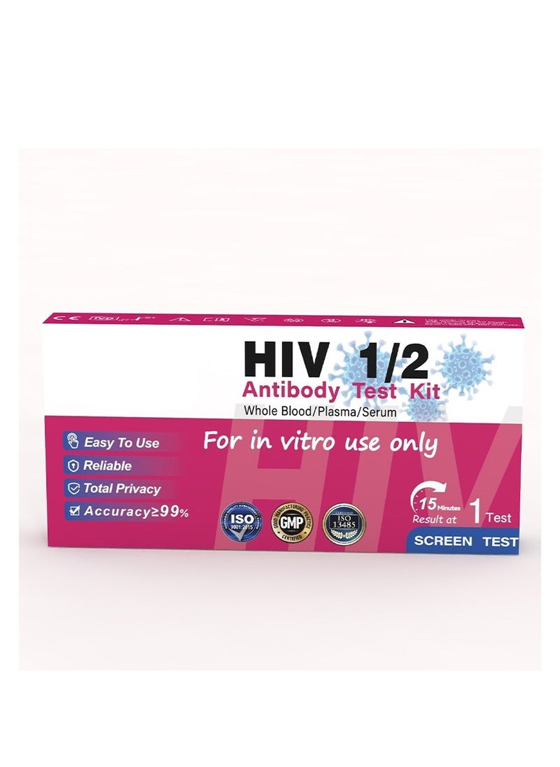 Generic - HIV 1/2 Rapid Antibody Home Test Kit – Accurate and Affordable At-Home HIV Testing with Fast Results - Image 1