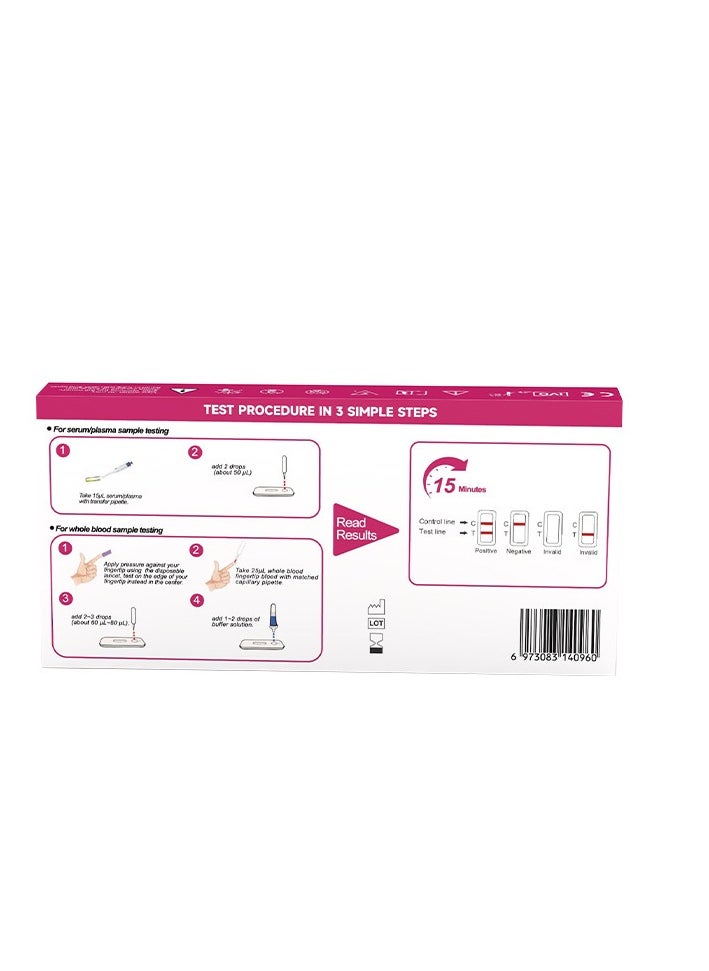 Generic - HIV 1/2 Rapid Antibody Home Test Kit – Accurate and Affordable At-Home HIV Testing with Fast Results - Image 1