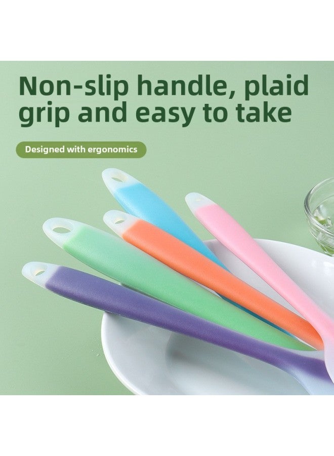 Translucent Silicone Spatula Cream Spatula Small Translucent Silicone Spatula Household Silicone Spatula Tool-Specifications:25g Small Orange Semi-silicone Scraper (single Bag) - Image 4