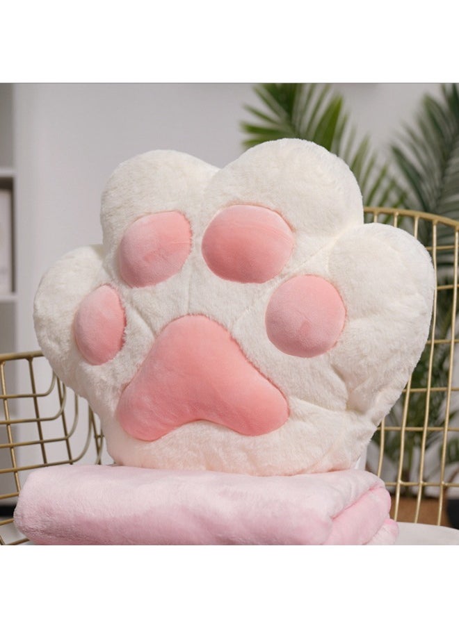 JCB CHIC Blanket nap Cat paw throw pillow dual-use office good hand warmer pillow Car air conditioner 2-in-1 pillow（Cat paw pillow 40 x35CM+Blanket100 x170cm)  - Image 1