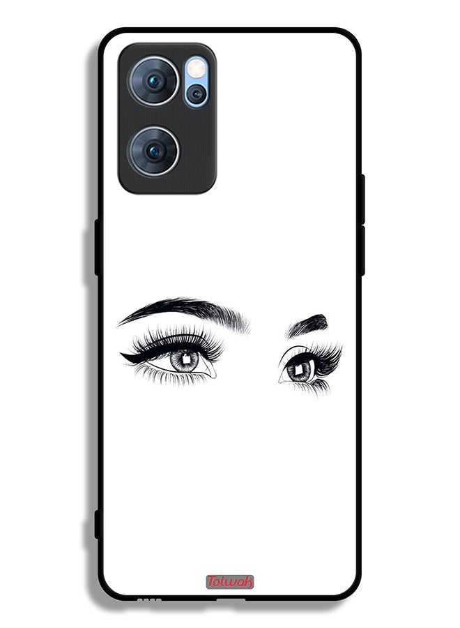 Tolwak Oppo Reno7 5G Protective Case Cover Eyes Art - Image 2