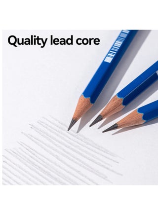 10-Piece Super Black Graphite Pencils With One Sharpener And Eraser - view 3