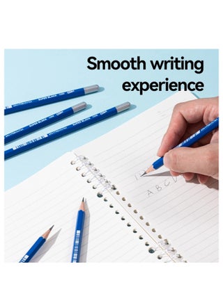 10-Piece Super Black Graphite Pencils With One Sharpener And Eraser - view 4