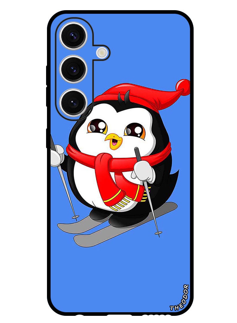 Theodor Protective Case Anti Scratch Shock Proof Bumper Cover For Samsung Galaxy S24 Skating Penguin - Image 1