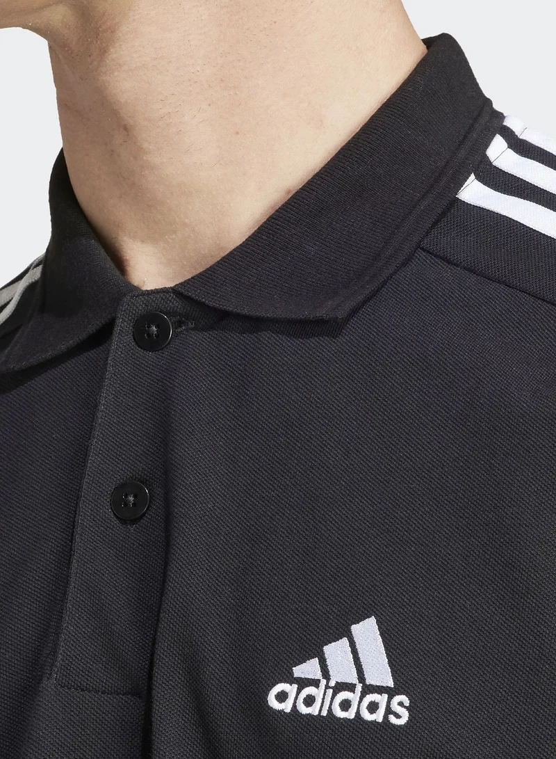 Adidas 3 Stripe Pique Polo