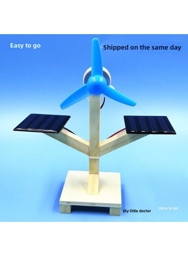 Magnetic Suspension Module Small Invention Demonstrator Solar Fan Technology Material Solar Battery Education-Color:Simple Plug-in Solar Fan Material Package - Image 2