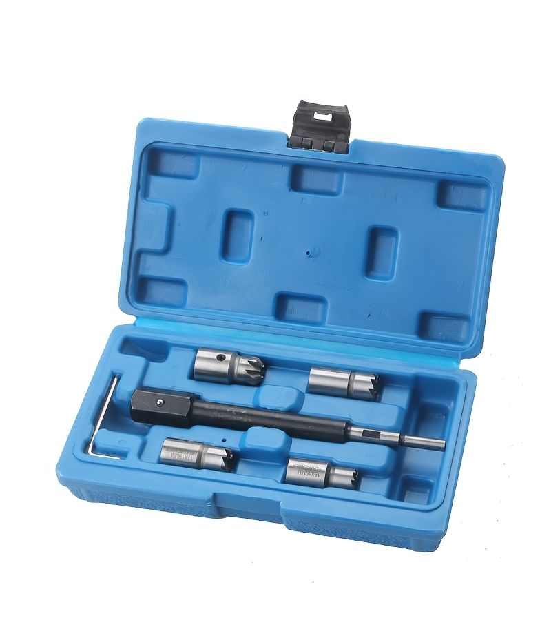 Injector Nozzle Cleaning And Repair Tool Set 6pcs For Diesel Engines Valve Seat Cleaning And Injector Seat Remover - Image 1