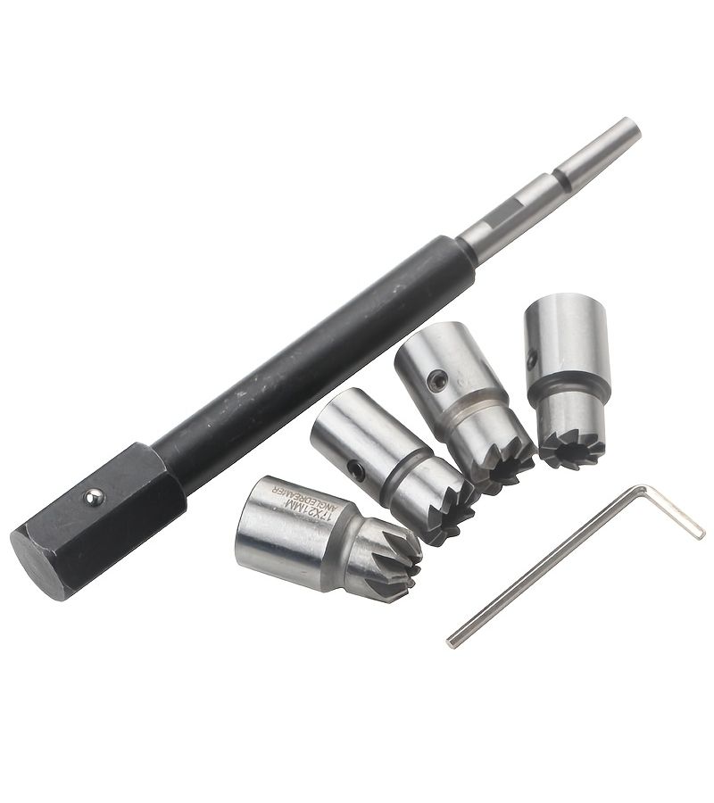 Injector Nozzle Cleaning And Repair Tool Set 6pcs For Diesel Engines Valve Seat Cleaning And Injector Seat Remover - Image 5