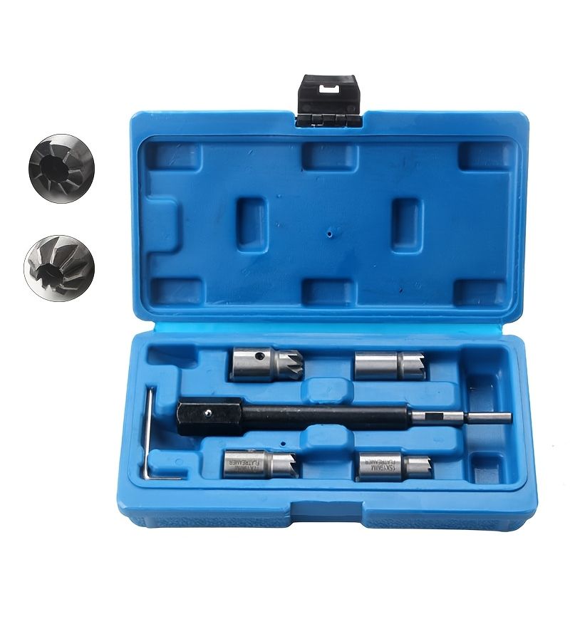 Injector Nozzle Cleaning And Repair Tool Set 6pcs For Diesel Engines Valve Seat Cleaning And Injector Seat Remover - Image 3
