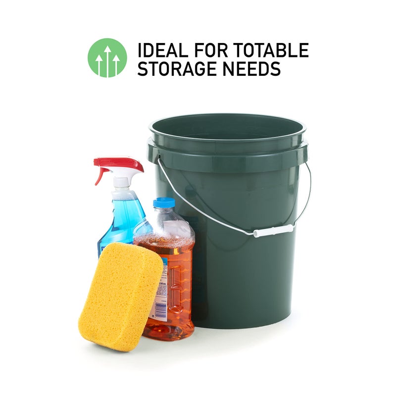 United Solutions United Solution ECOSense 5 Gallon Bucket, Heavy Duty, Comfortable Handle, Perfect for on The Job, Home Projects, or Cleaning; Made from 90% Recycled Materials.100% Recyclable (Pack of 3) - Image 3