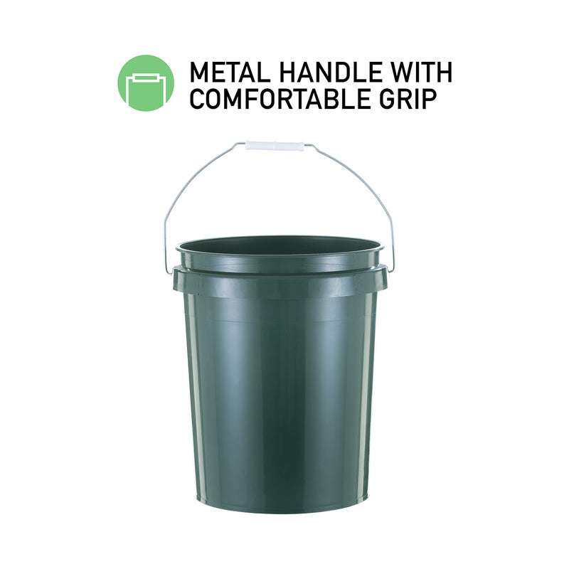 United Solutions United Solution ECOSense 5 Gallon Bucket, Heavy Duty, Comfortable Handle, Perfect for on The Job, Home Projects, or Cleaning; Made from 90% Recycled Materials.100% Recyclable (Pack of 3) - Image 5