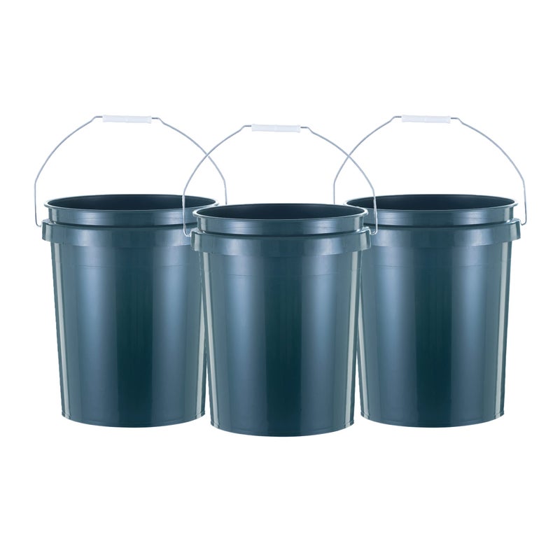 United Solutions United Solution ECOSense 5 Gallon Bucket, Heavy Duty, Comfortable Handle, Perfect for on The Job, Home Projects, or Cleaning; Made from 90% Recycled Materials.100% Recyclable (Pack of 3) - Image 1