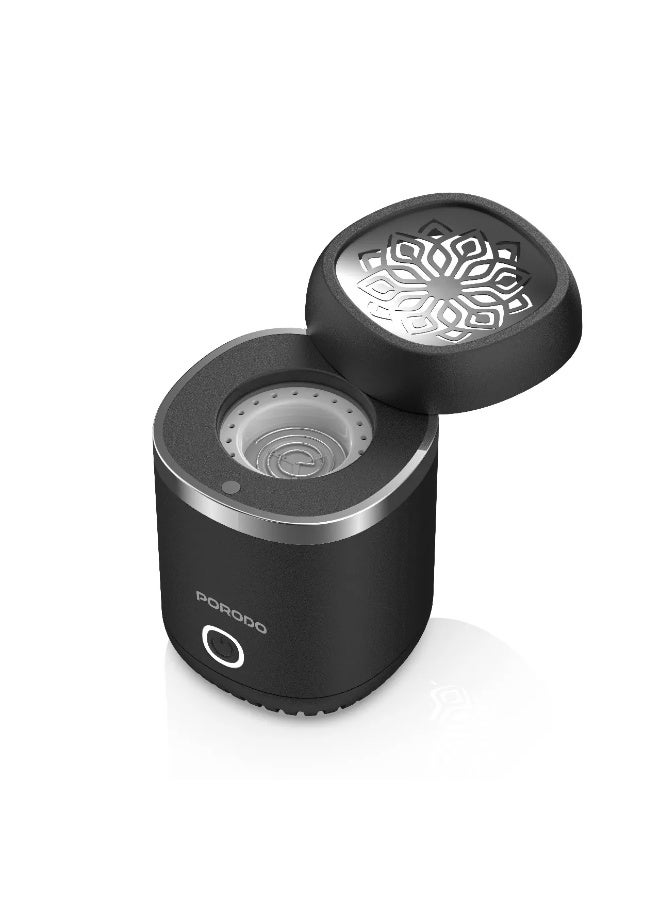 بورودو مبخرة عود كهربائية صغيرة محمولة من لايف ستايل دريمز، مزودة بمنفذ USB-C، وموزع روائح قابل لإعادة الشحن ببطارية 1800 مللي أمبير، تكفي لـ 15 جلسة احتراق كاملة مع وقت شحن ساعتين تقريبًا، تعمل بهدوء تام، مزودة بخاصية إيقاف التشغيل التلقائي كإجراء أمان، تغطي مساحة واسعة - أسود - Image 4