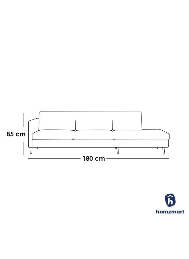 Homzmart Swedish Wood and Velvet Sofa - Beige  - Image 3