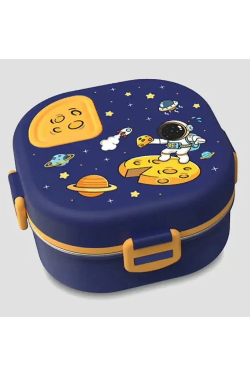 Mobcos Stainless Steel Lunch Containers 3 Compartments Lunch Box with Bowl Bento Box for Adult Kids (Blue)