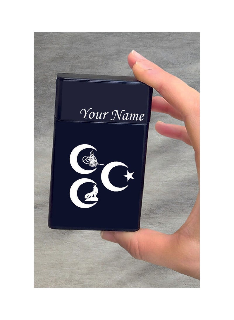 Hediyelikevi Personalized Metal Three Crescent Logo Cigarette Case  - Image 2